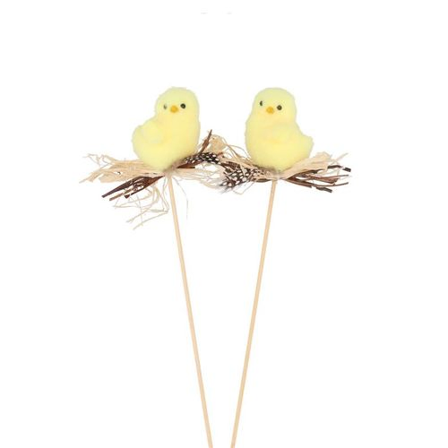 Küken auf Stab flauschig im Nest 30cm