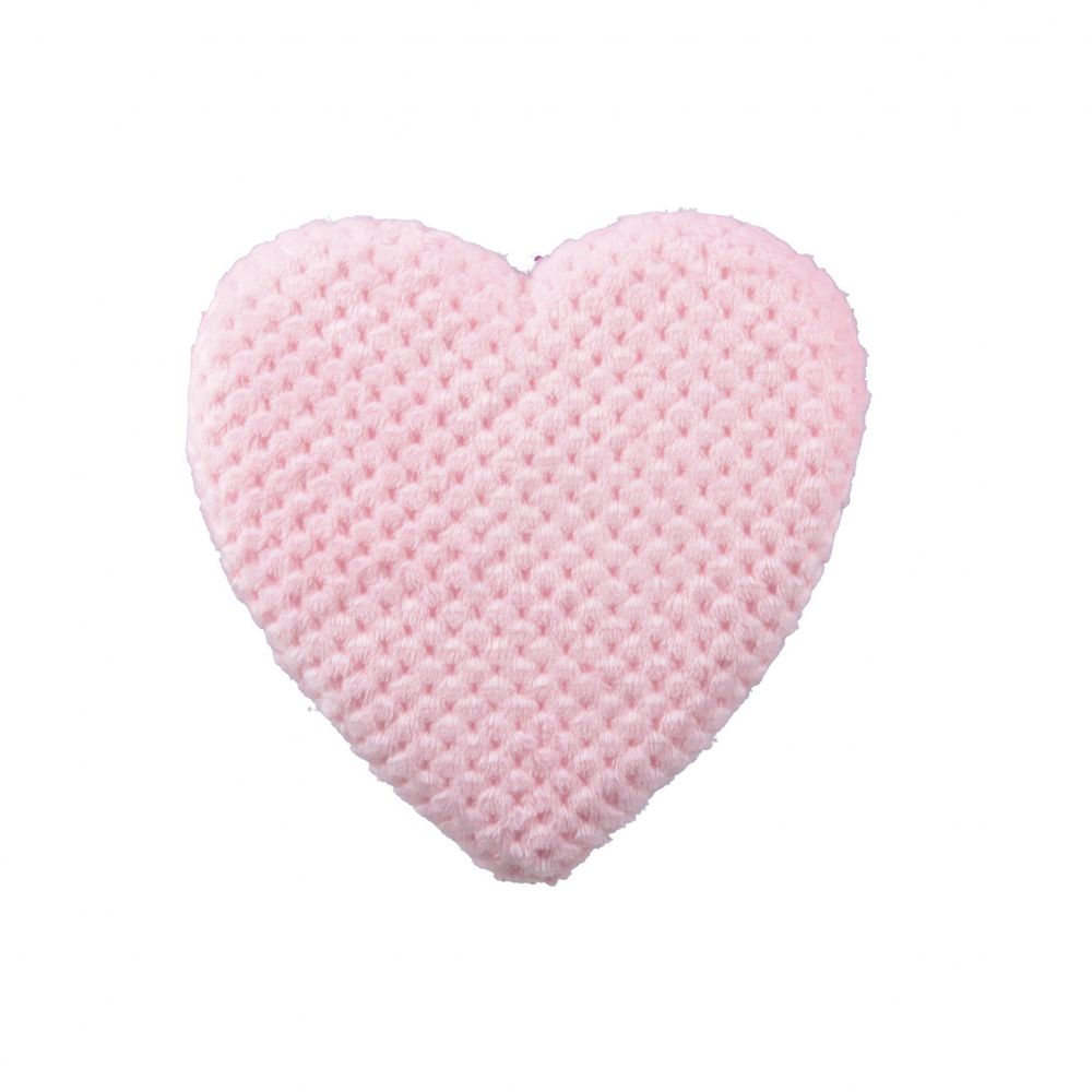 Hänger Herz Stoff rosa d25cm