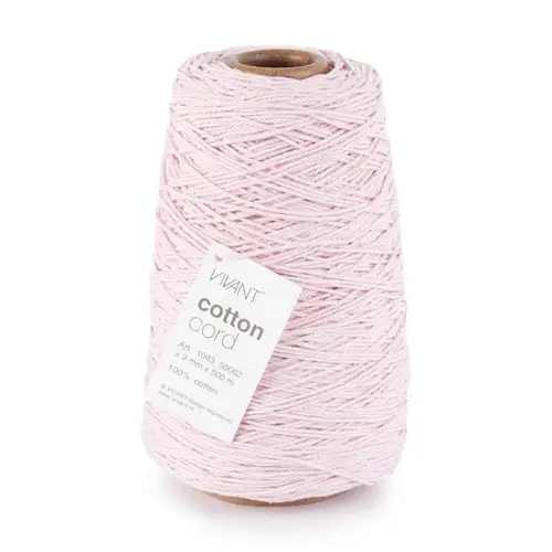 Seil Baumwolle hell rosa 2mm 500m 