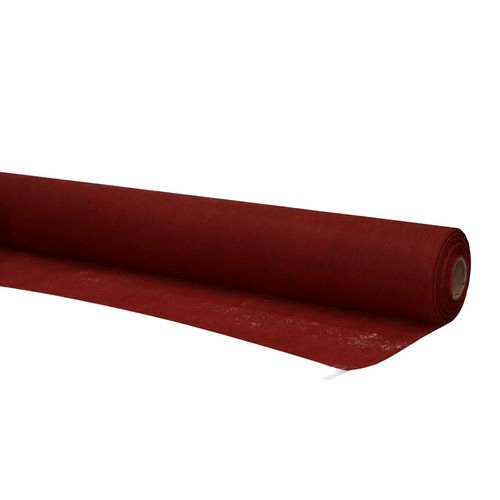 Dekostoff Rolle 60cm Glasfaser dunklrot 25m