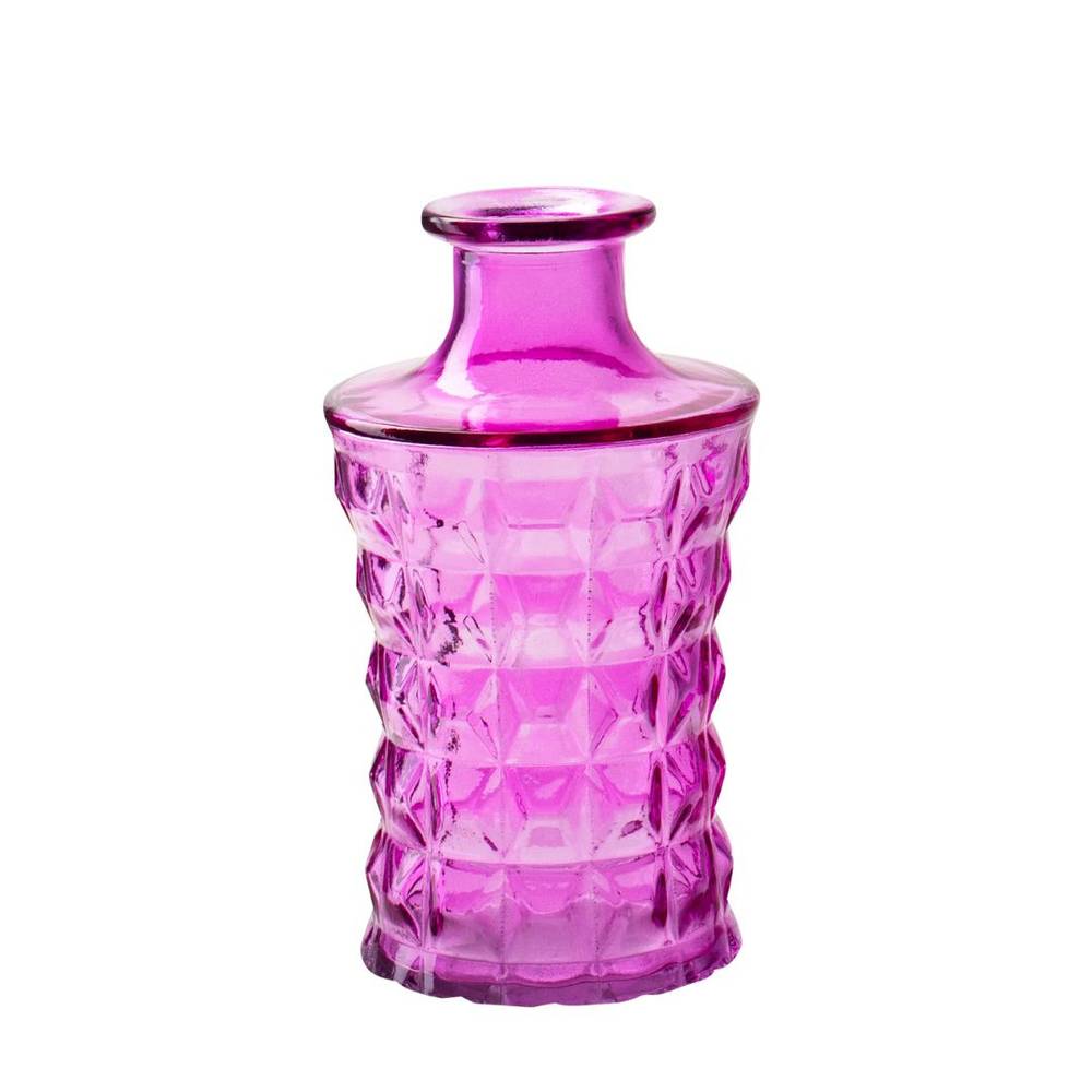 Glas Flasche Serena rosa 03x09x17cm  