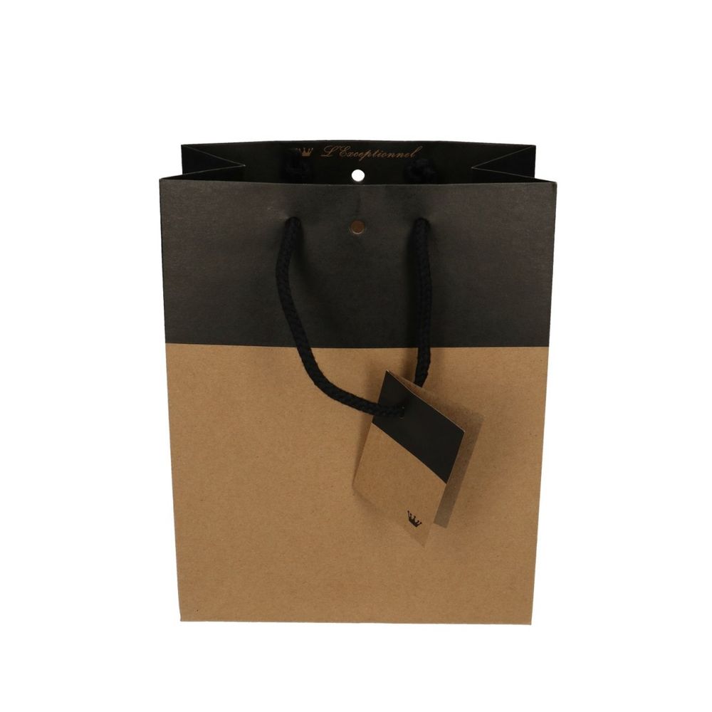 Tasche Gift Bag Duo schwarz 10/18x22cm