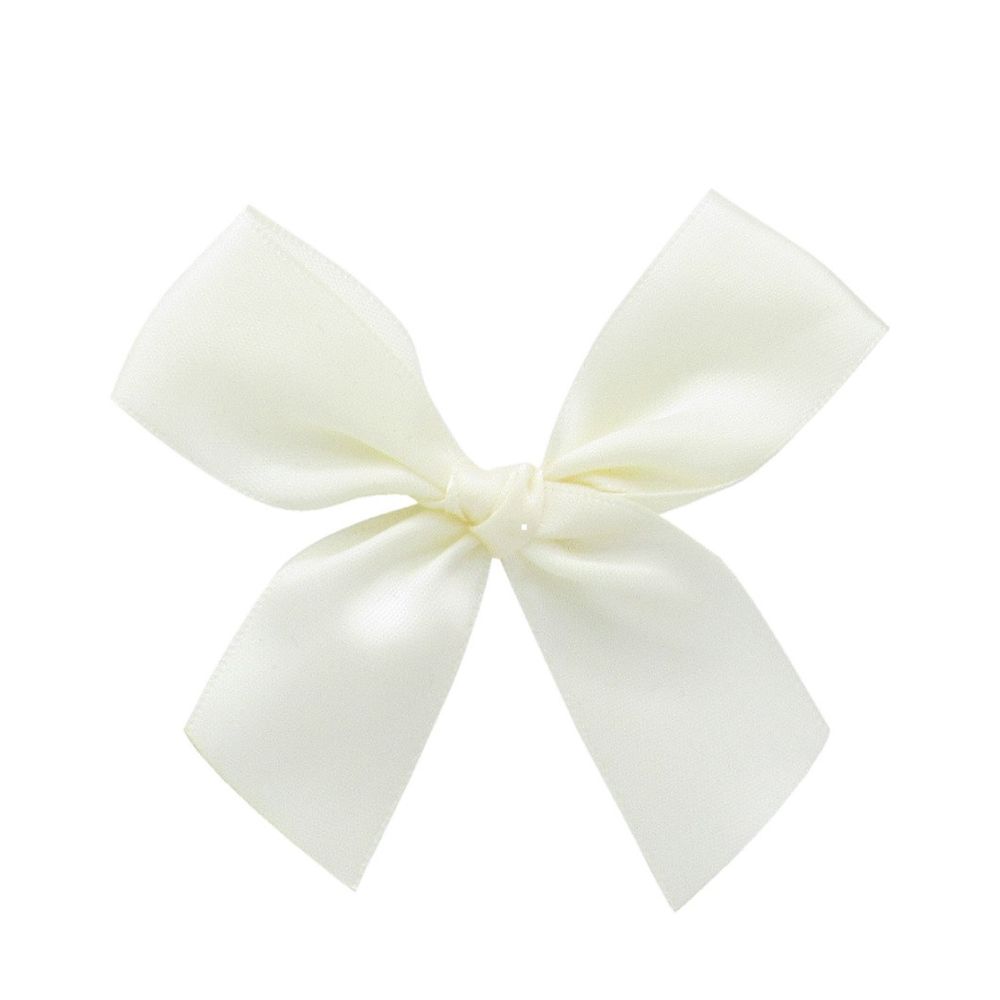 Schleife mit Aufklebe creme 25mm 7.5cm x100