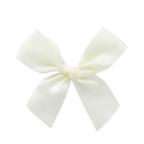 Schleife mit Aufklebe creme 25mm 7.5cm x100