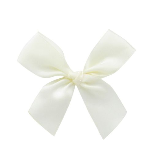 Schleife mit Aufklebe creme 25mm 7.5cm x100