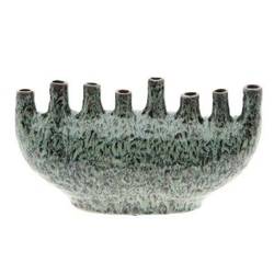 Keramik Vase Jade blau/grün 34x13x20cm