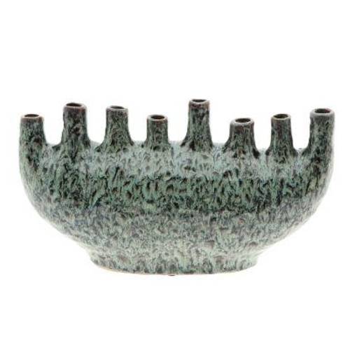 Keramik Vase Jade blau/grün 34x13x20cm