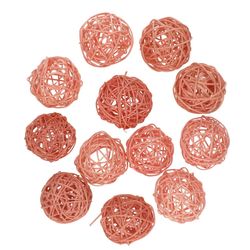 Rattan Kugel hellrosa D06cm 12st