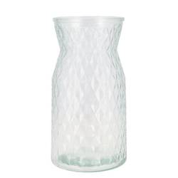 Glas Vase Diamant Klar D14cm H25cm
