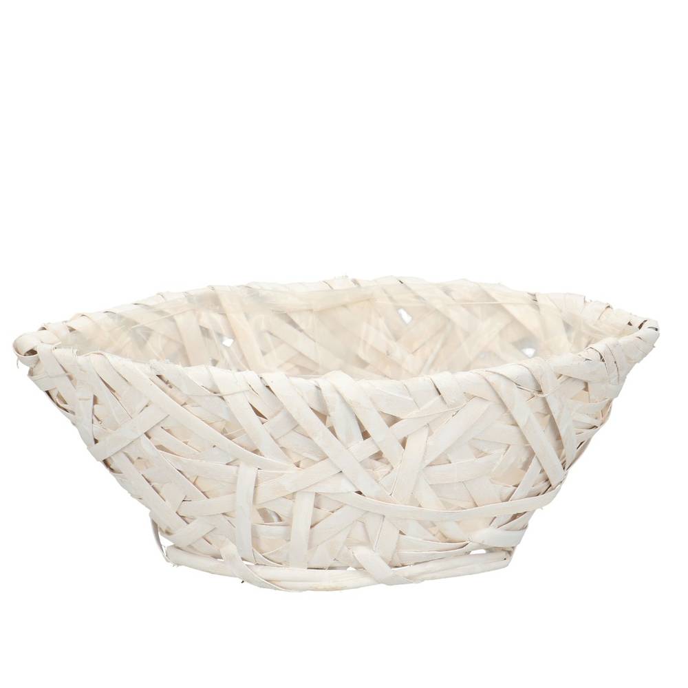 Korb Boot weiss 30x14x11cm