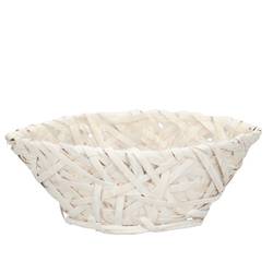 Korb Boot weiss 30x14x11cm
