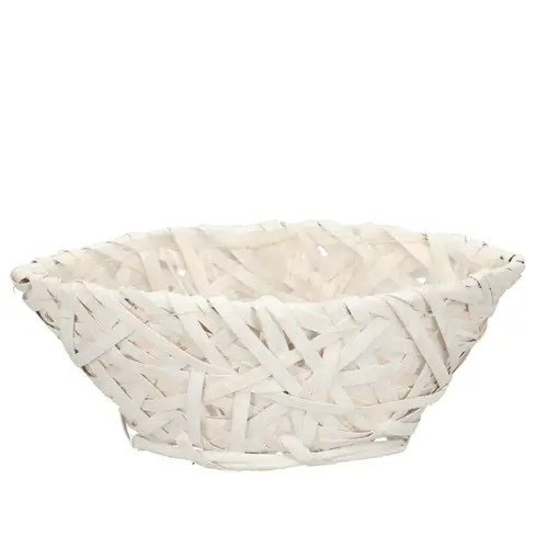 Korb Boot weiss 30x14x11cm