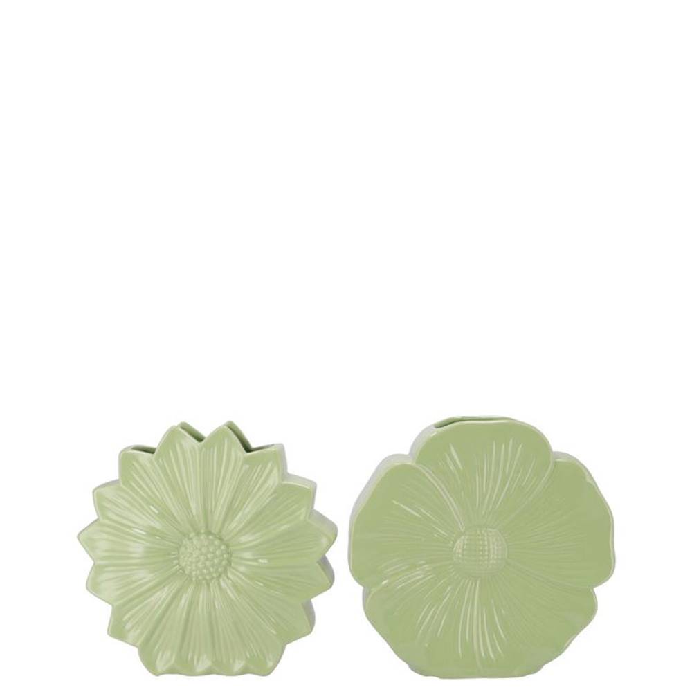 Keramik Vase Daisy Bloom mix grün 10x05x10cm