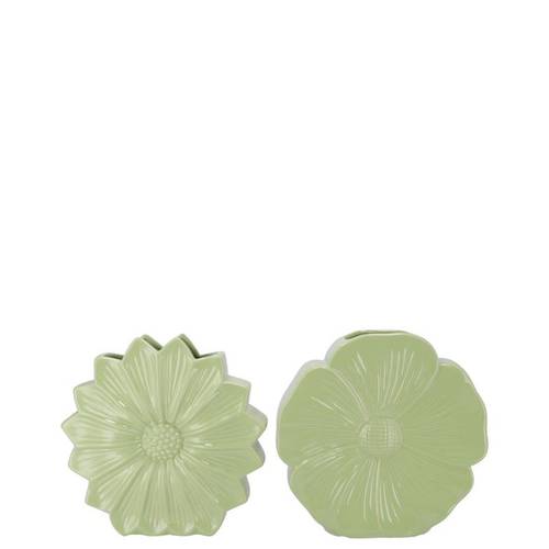 Keramik Vase Daisy Bloom mix grün 10x05x10cm