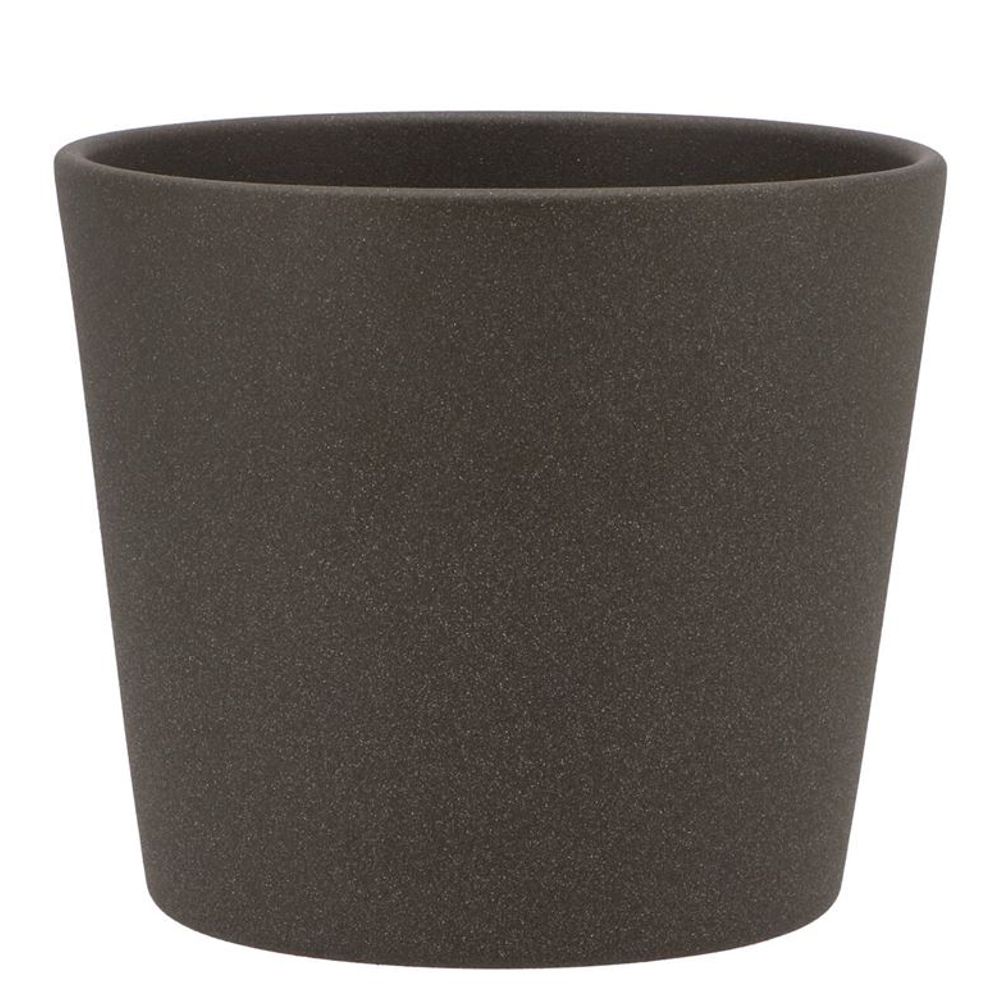 Keramik Orchidee Übertopf dunkel grau D15cm