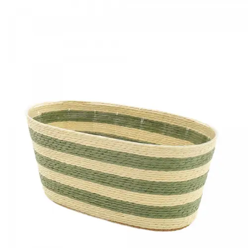 Korb Striped grün 19x10.5x09cm