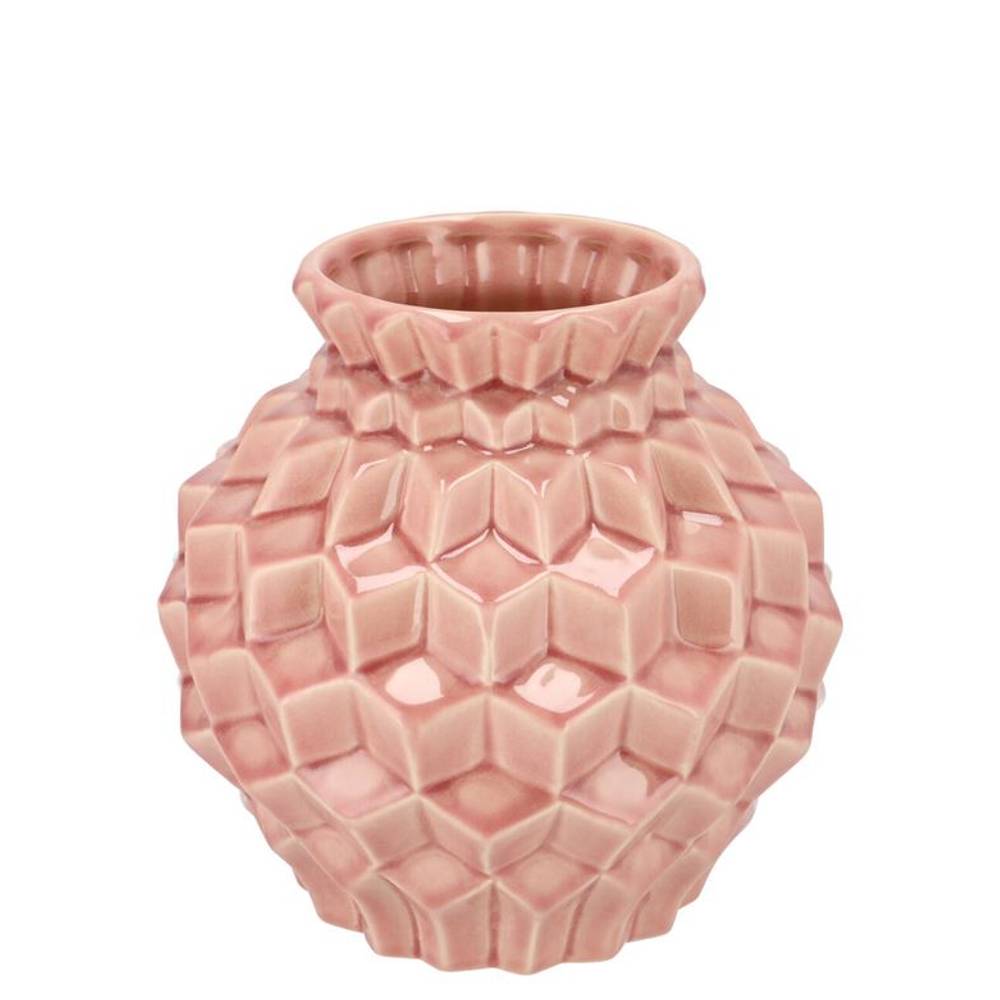 Keramik Vase Gia rosa 15x15x15cm