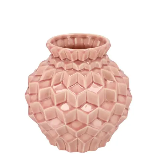Keramik Vase Gia rosa 15x15x15cm