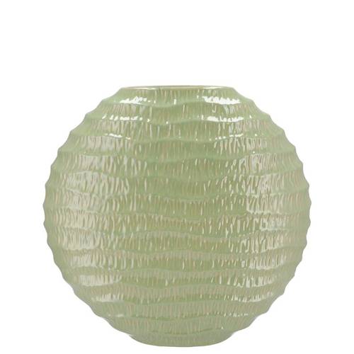 Keramik Vase Lima Oval grün 23x10x22cm