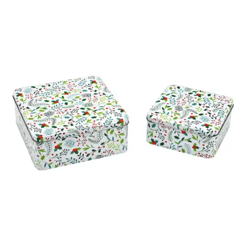 Dose Weihnacht 2/Set 20x08x20cm / 15x07x15cm