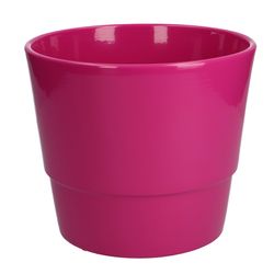 Keramik Übertopf Basic fuchsia D18cm H15cm