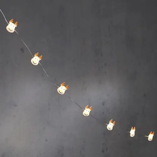 LED Draht Hirsch orange/weiss 12L 120cm+timer