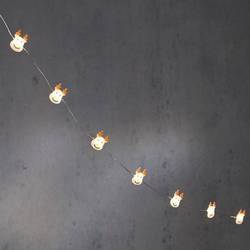 LED Draht Hirsch orange/weiss 12L 120cm+timer
