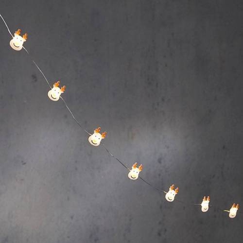 LED Draht Hirsch orange/weiss 12L 120cm+timer