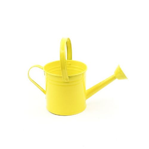 Zink Giesskanne gelb D14.5cm H14.5cm