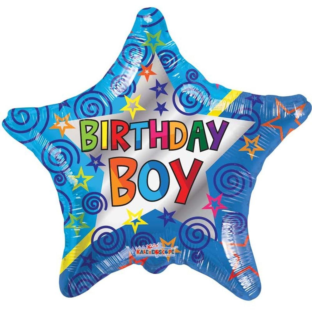 Ballon Stern Birthday Boy D45cm