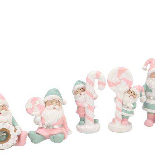 Deko Santa Kuchen mix rosa 10x09x11cm