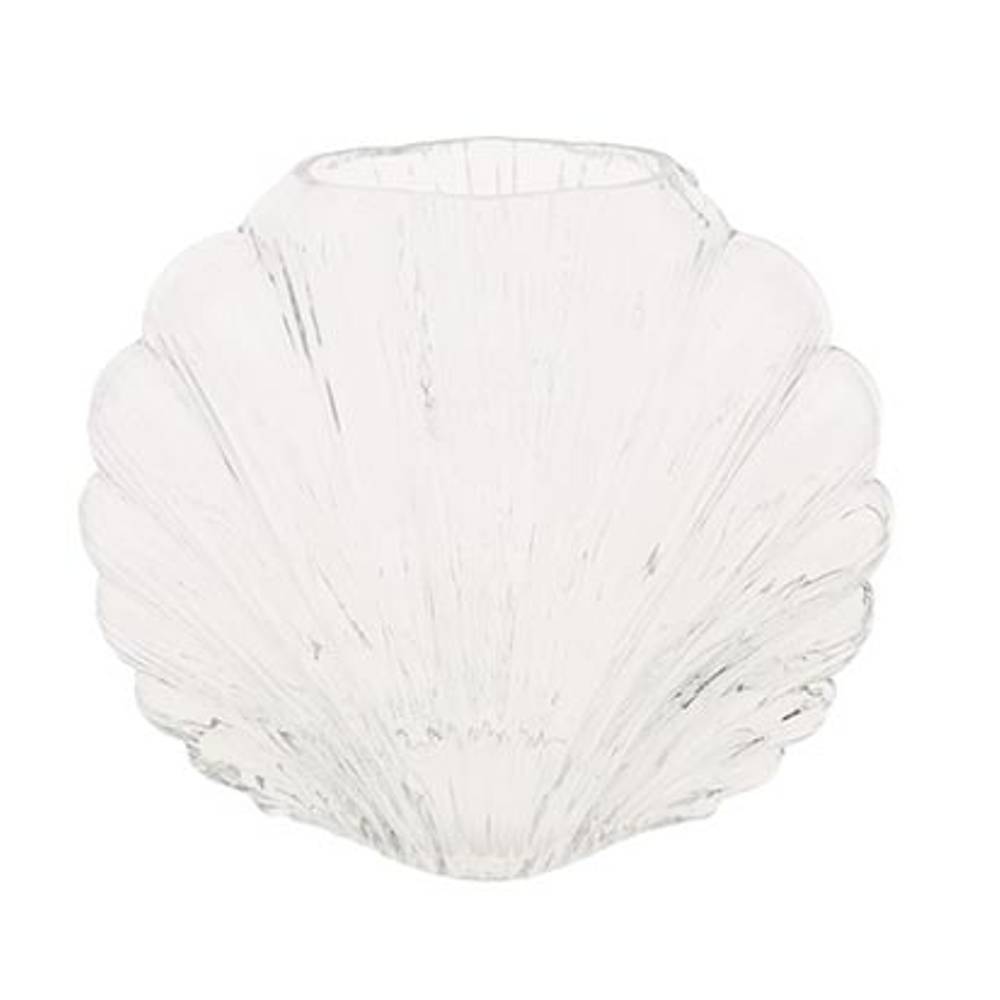 Glas Vase Muschel D25cm H21.5cm