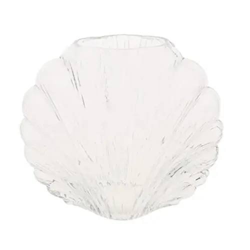 Glas Vase Muschel D25cm H21.5cm