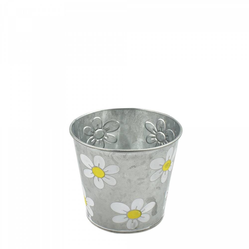 Zink Übertopf Betty gelb D11cm H10cm