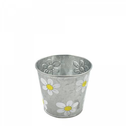 Zink Übertopf Betty gelb D11cm H10cm