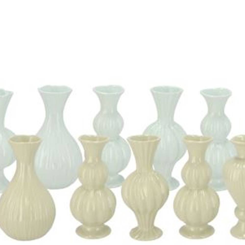 Keramik Vase Lois mix grün 11x11x22cm