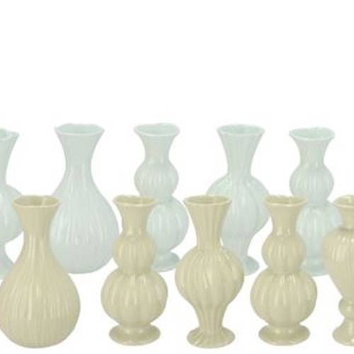 Keramik Vase Lois mix grün 11x11x22cm