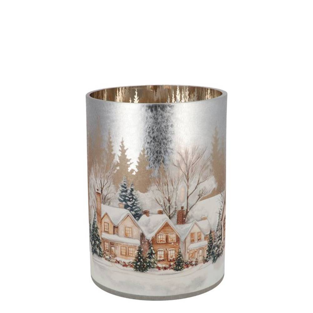 Teelicht Ruby Winterhaus 09x10cm