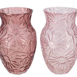 Glas Vase Lily mix rosa D16cm H25cm