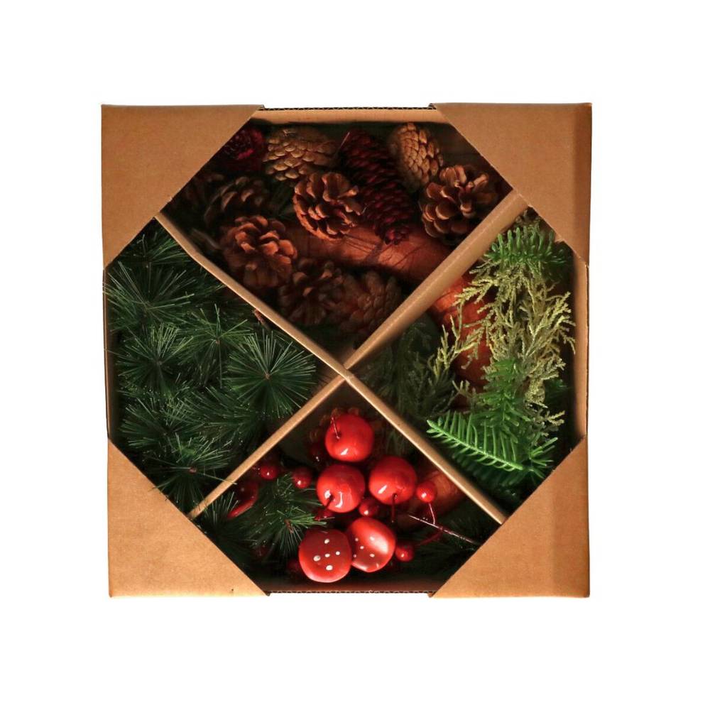 Kranz D30cm DIY Xmas rot