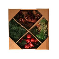 Kranz D30cm DIY Xmas rot