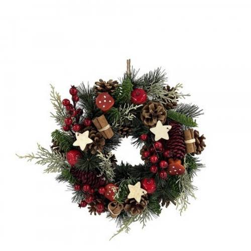 Kranz D30cm DIY Xmas rot