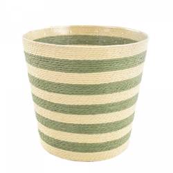 Korb Striped grün D17.5cm H17cm