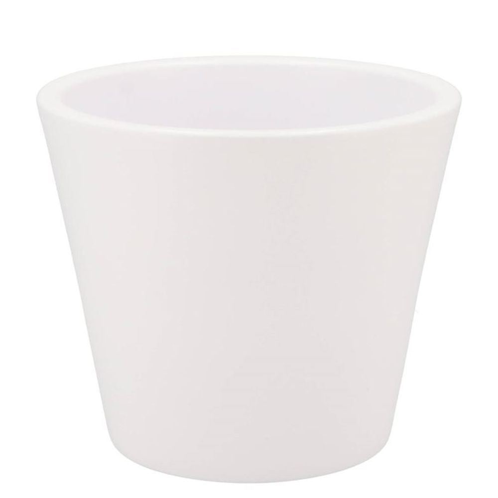 Keramik Übertopf Vinci weiss matt D21cm H19cm