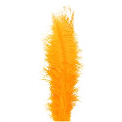 Straussenfedern orange L55cm x5