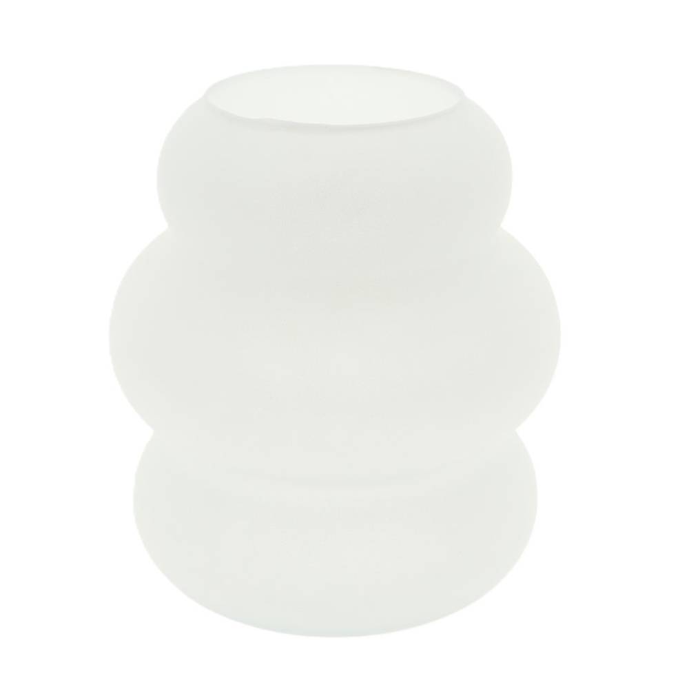 Glas creme/weiss Vase Rendo perle D27cm H30cm