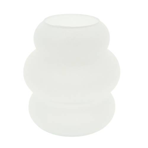 Glas creme/weiss Vase Rendo perle D27cm H30cm
