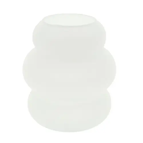 Glas creme/weiss Vase Rendo perle D27cm H30cm
