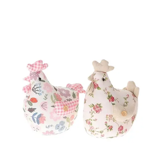 Deko Huhn Floral mix 15x13x18cm
