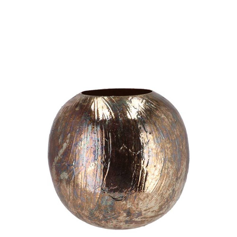 Zink Vase Noah gold 08x08x08cm